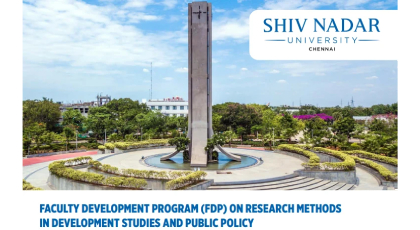 Faculty Development Program (FDP) on Research Methods in Development Studies and Public Policy
